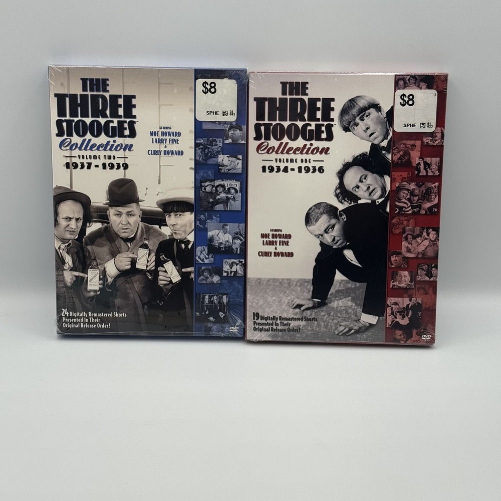The Three Stooges Collection Volume 1 & 2 1934 -1939 DVD Movie Sets New Sealed